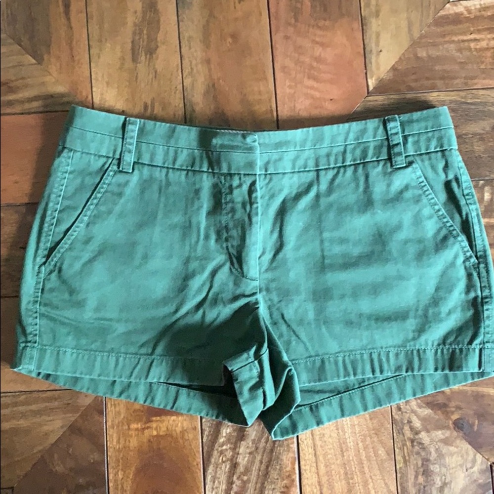 J. Grew forest green chino shorts